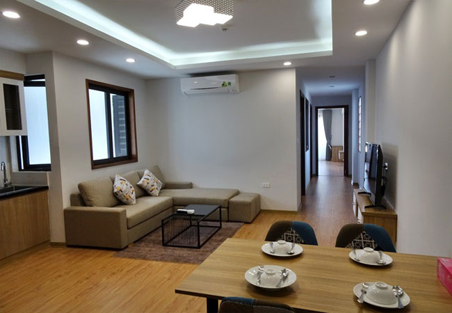 Bright serviced apartment for lease in Yen Phu village,Tay Ho district